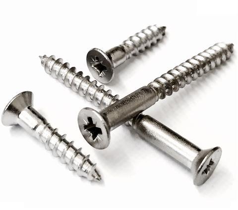 6g x 3/4" Stainless Countersunk Wood Screws 3.5mm x 20mm Pozi Countersunk x100 